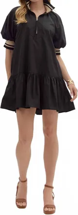 Entro Colorband Mini Dress In Black