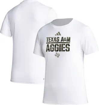 adidas Womens adidas White Texas A&M Aggies AEROREADY Military Appreciation Pregame T-Shirt at Nordstrom, Size Large