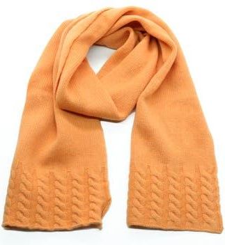 Portolano Dorset Cable Knit Scarf in Papaya Whip at Nordstrom Rack