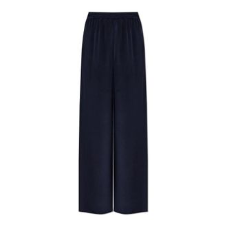 Max Mara Wide Trousers, female, Blue, Size: 2XS Volonta Silk Trousers