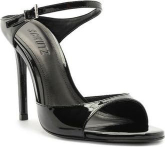 Schutz Lyra Ankle Strap Sandal in Black at Nordstrom, Size 8.5