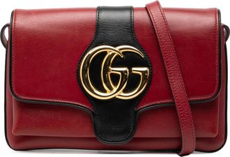 Gucci Pre-owned Womens Small Bicolor Leather Arli Crossbody - Dark Red - One Size