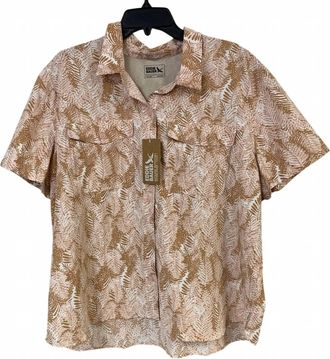 Eddie Bauer Womens Mountain Button Down Shirt - Plus In Pink