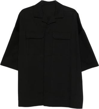 Rick Owens Camicia Rick Owens con tasca con patta e colletto camp