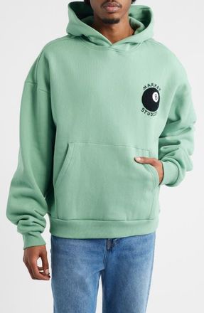 Market Eight Ball Embroidered Hoodie in Green at Nordstrom, Size Xx-Large