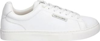 Trussardi Sneaker in pelle con suola a tazza - - Shoes - Uomo - Bianco - 42 EU