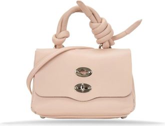 Zanellato Postina Schoudertas - Dames - Handtassen - Roze - ONE Size - Leer - Tassen