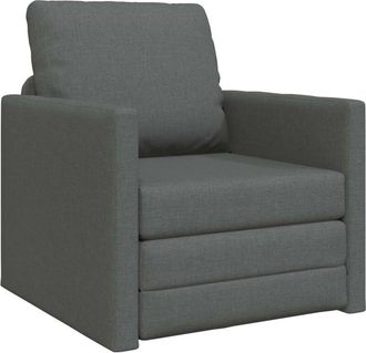 vidaXL Folding Sofa Bed 61cm Dark Grey Fabric vidaXL