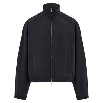 Ferragamo Black Nylon Sport Jacket, Brand Size 46 ( US Size 36 )