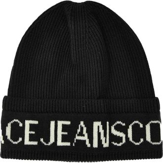 Versace Jeans Couture logo-band beanie hat - Black