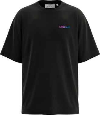 Off-white Minimalistisch T-shirt voor Comfort en Casual Stijl - Heren - T-shirts - Zwart - 2XL - Katoen - Tops