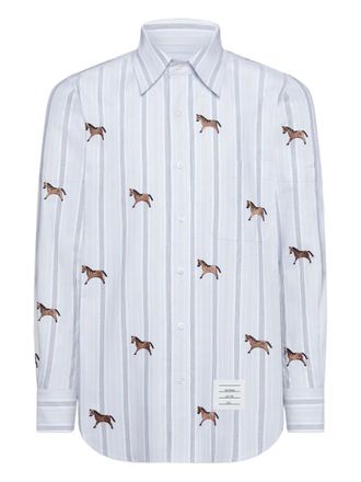 Thom Browne Camicia a fantasia - Blu