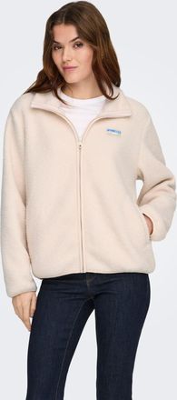 Only Pl&uuml;schjacke ONLY ONLEVA LIFE TEDDY JACKET CC OTW, Damen, Gr. XL, birch, Pl&uuml;sch, Obermaterial: 100% Polyester, unifarben, regular fit normal, Jacken Pl