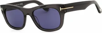 Tom Ford Marshall-02 Dark Blue Rectangular Mens Sunglasses FT1334 20V 54