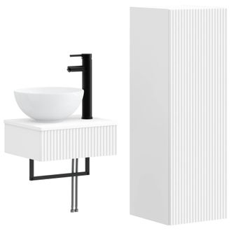 vidaXL Juego De Muebles De Ba&ntilde;o 2 Uds. Blanco 33 X 34,5 X 100 Cm Vidaxl