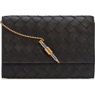 Bottega Veneta Andiamo Intrecciato Lambskin Crossbody Wallet in 2095 Espresso-Brass V-Si at Nordstrom