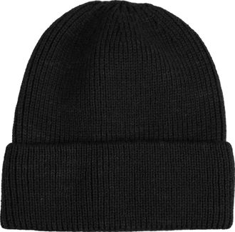 Capelli Beanie CAPELLI NEW YORK, Damen, schwarz, Strick, Materialmix, unifarben, M&uuml;tzen Beanie, Rippstrick, Wollanteil, w&auml;rmend