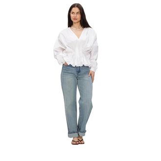 Copenhagen Muse Cmpoplin Blouse - Dames - Blouses & Shirts - Wit - Maat: XL Katoen