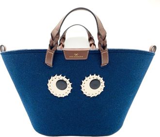 Anya Hindmarch Felt Leather Tote Bag (Pre-Owned)