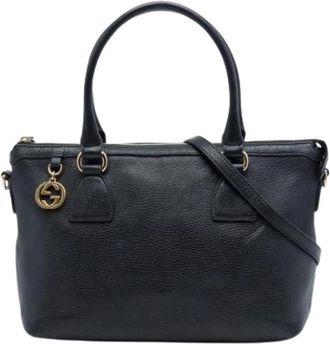 Gucci Pre-owned Charmy Satchel - Dames - Vintage Handtas - Zwart - ONE Size - Leer - Vintage