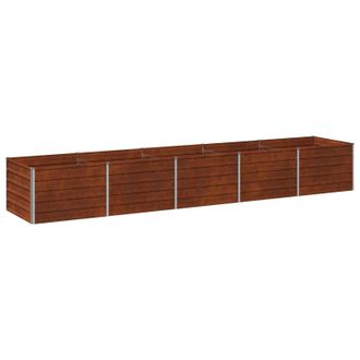 vidaXL Cama De Jard&iacute;n Elevada Oxidado 400 X 80 X 55 Cm Cart&oacute;n Vidaxl