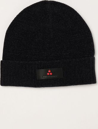 Peuterey Berretto beanie in tessuto tecnico con risvolto e applicazione logo