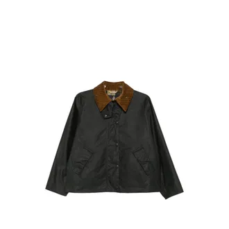 Barbour Corduroy-collar Waxed Jacket