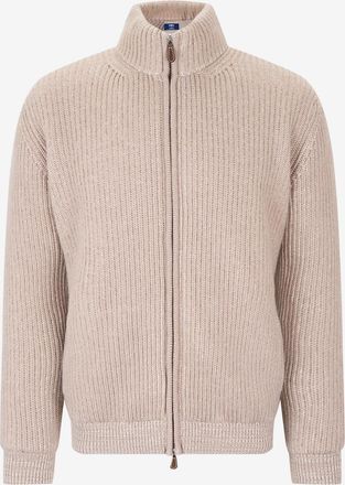 Fedeli Hochwertige Strickjacke mit gef&uuml;ttertem Stehkragen