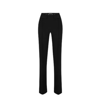 Elisabetta Franchi Palazzo Broek - Dames - Broeken - Blauw - Maat: L Leer