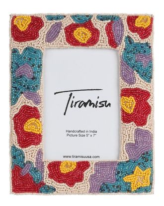 Tiramisu Vibrant Vue Beaded Spectrum 5 X 7 Picture Frame