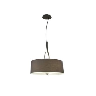 Netlighting Lua Cylindrical Pendant 3 Light E27 Ash Grey Ash Grey Shade