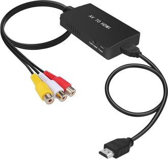 OEM Convertitore Da Rca A Hdmi Con Cavi Hdmi, Adattatore Da Av A Hdmi Full Hd 720p/1080p, Convertitore Video E Audio Per Hdtv, Monitor E Proiettore