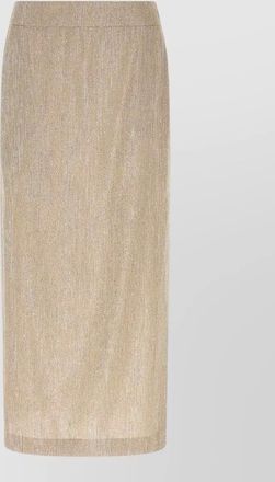 PESERICO high waist skirt metallic thread design