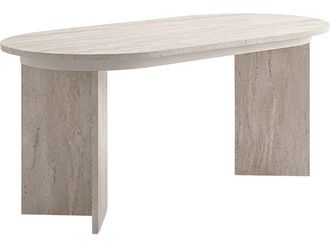 Habitat et Jardin Tavolo Da Pranzo Allungabile In Legno 160/200 Cm sorell - 8 Posti - Travertino