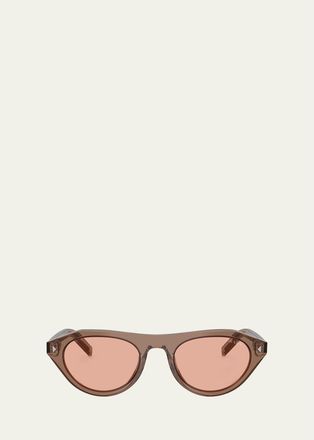 Prada PR B15S Acetate Round Sunglasses