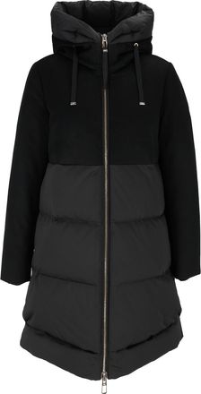 Duno Black Quilted Hooded Padded Down Jacket