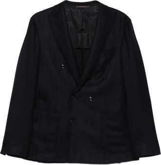 Canali Jack met dubbele rij knopen - Blauw