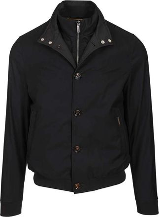 Moorer Double-collar Bomber Jacket - Heren - Zomerjassen - Blauw - M - Jassen