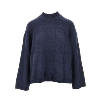 Emporio Armani Maglione in lana e cashmere - - Knitwear - Donna - Blu - S