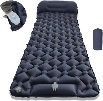 OEM Colchoneta Individual Autoinflable Para Dormir - Camping - Azul Marino 190x60x5cm