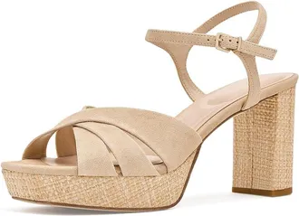 Pelle Moda Petina Womens Dress Sandals Beige : 5.5 M, Suede