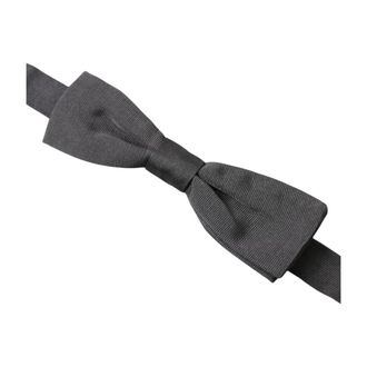 Dolce & Gabbana Accessoires, Heren, Grijs, ONE Size, Klassieke Zelfstrik Strikdas
