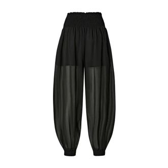 Pinko Tapered Trousers, female, Black, Size: M Bore Pantalone Voile
