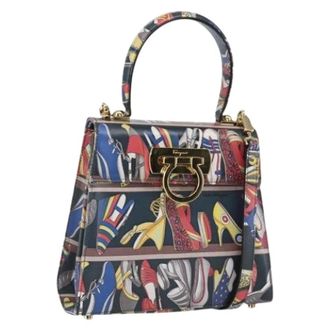 Ferragamo Pre-owned Schoudertas - Dames - Pre-owned - Veelkleurig - Maat: ONE Size Leer