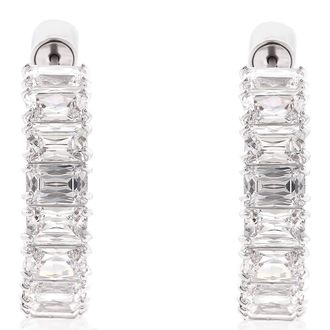 Swarovski Ladies Millenia Octagon Cut Hoop Earrings