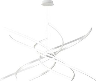 Top-Light Lampadario a Led Moderno Top Light Tornado 88W 5950LM Nero - Luce bianca naturale - Lampadario a sospensione