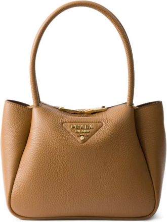 Prada Borsa tote piccola in pelle - Marrone