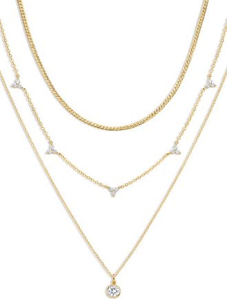 Electric Picks Three Wishes Necklace in Gold at Nordstrom