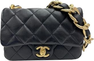 Chanel Pre-owned Fabric chanel-bags - Dames - Vintage Schoudertas - Zwart - ONE Size - Vintage