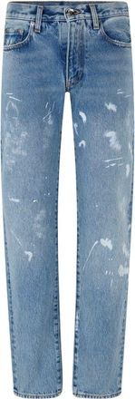 Off-white Mens Off White Five Pocket Slim Jeans in Vint Blu - Blue - Size 33W/32L